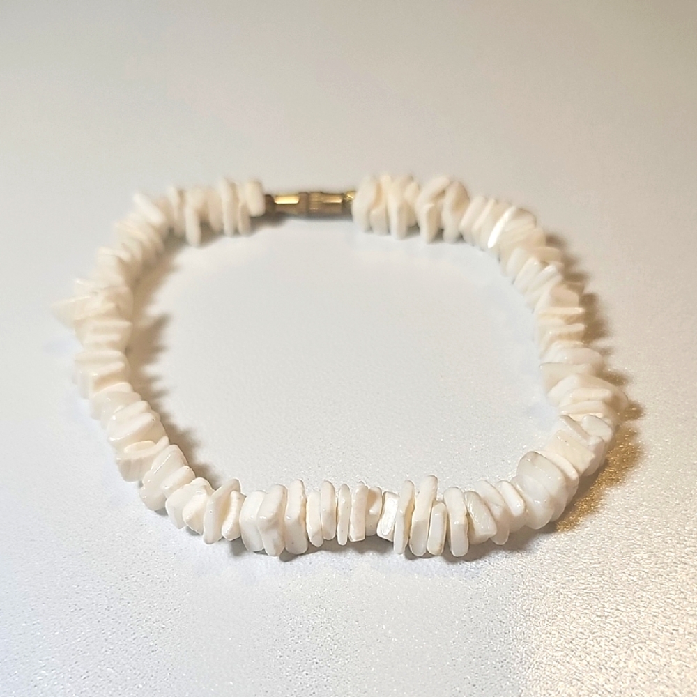 Elegant White Tagua Nut Beaded Bracelet